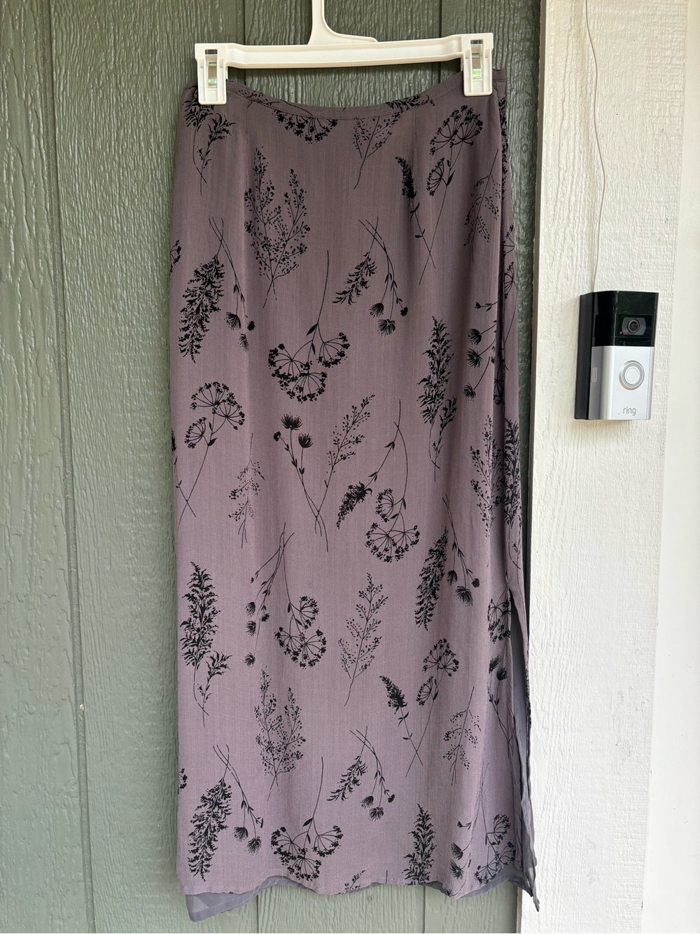 Merona Dusty Putple Floral Midi Skirt